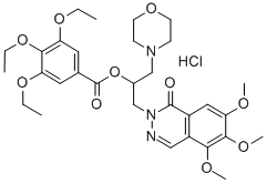 2-(gamma-Morpholino-beta-(3,4,5-triethoxybenzoxy)propyl)-5,6,7-trimeth oxy-1(2H)-phthalazinone 结构式