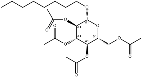 辛基-2,3,4,6-四-O-乙酰基-BETA-D-吡喃葡萄糖苷, 38954-67-5, 结构式
