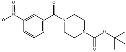 TERT-BUTYL 4-(3-NITROBENZOYL)TETRAHYDRO-1(2H)-PYRAZINECARBOXYLATE Struktur