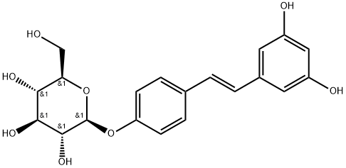 TRANS-RESVERATROL 4'-O-BETA-D-GLUCURONIDE Structure