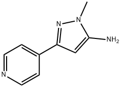 2-Methyl-5-pyridin-4-yl-2H-pyrazol-3-ylamine, 38965-47-8, 结构式
