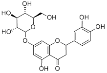 (2S)-3',4',5-トリヒドロキシ-7-(β-D-グルコピラノシルオキシ)フラバノン 化学構造式