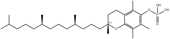[2R-(4R*,8R*)]-(±)-3,4-dihydro-2,5,7,8-tetramethyl-2-(4,8,12-trimethyltridecyl)-2H-benzopyran-6-yl dihydrogen phosphate Struktur