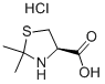 2,2-ジメチルチアゾリジン-4-カルボン酸・塩酸塩 化学構造式