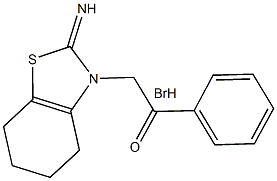 2-[2-imino-4,5,6,7-tetrahydro-1,3-benzothiazol-3(2H)-yl]-1-phenyl-1-ethanone hydrobromide Structure
