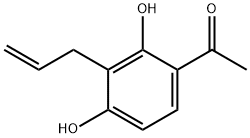 1-(3-烯丙基-2,4-二羟基苯基)乙酮,38987-00-7,结构式