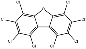 1,2,3,4,6,7,8,9-八氯二苯并呋喃, 39001-02-0, 结构式