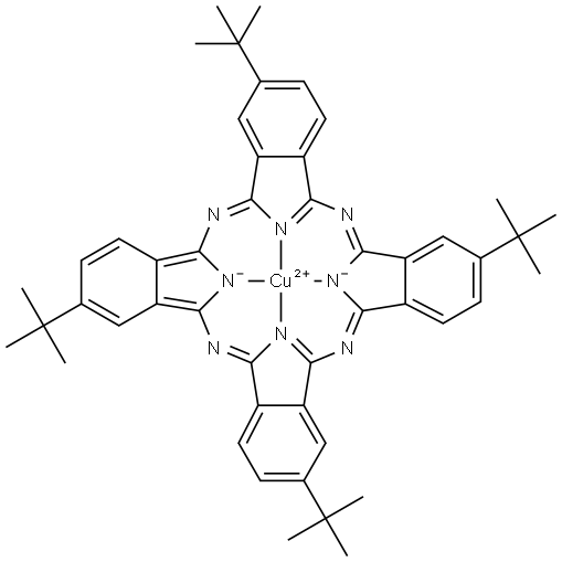 4,4',4',4'-四叔丁基酞菁铜 结构式