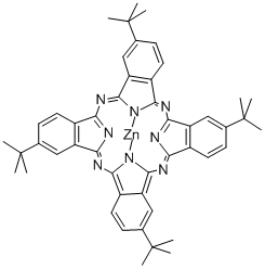 亜鉛 2,9,16,23-テトラ-TERT-ブチル-29H,31H-フタロシアニン 化学構造式