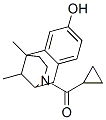 3-(cyclopropylcarbonyl)-1,2,3,4,5,6-hexahydro-6,11-dimethyl-2,6-methano-3-benzazocin-8-ol  Struktur