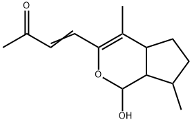 4-(1,4a,5,6,7,7a-Hexahydro-1-hydroxy-4,7-dimethylcyclopenta[c]pyran-3-yl)-3-buten-2-one Structure