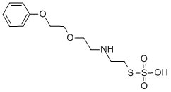 Ethanethiol, 2-((2-(2-phenoxyethoxy)ethyl)amino)-, hydrogen sulfate (e ster) Structure