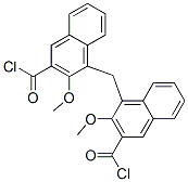 4,4'-methylenebis(3-methoxynaphthalene-2-carbonyl chloride) Structure
