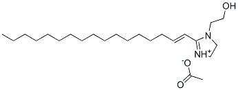 2-(heptadecenyl)-4,5-dihydro-1-(2-hydroxyethyl)-1H-imidazolium acetate Struktur