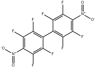 2,2',3,3',5,5',6,6'-オクタフルオロ-4,4'-ジニトロ-1,1'-ビフェニル 化学構造式
