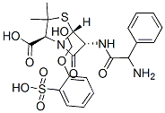 [2S-[2alpha,5alpha,6beta(S*)]]-6-[(aminophenylacetyl)amino]-3,3-dimethyl-7-oxo-4-thia-1-azabicyclo[3.2.0]heptane-2-carboxylic acid mono(hydroxymethoxybenzenesulphonate) Struktur