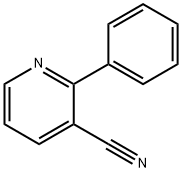 2-苯基吡啶-3-甲腈, 39065-49-1, 结构式