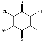 2,5-ジアミノ-3,6-ジクロロ-1,4-ベンゾキノン 化学構造式