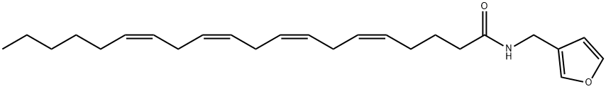 (5Z,8Z,11Z,14Z)-N-(3-FURANYLMETHYL)-5,8,11,14-EICOSATETRAENAMIDE Struktur