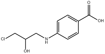 4-(3-クロロ-2-ヒドロキシプロピルアミノ)安息香酸 化学構造式