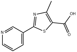 4-甲基-2-吡啶-3-噻唑-5-甲酸, 39091-01-5, 结构式