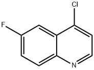 4-クロロ-6-フルオロキノリン 化学構造式