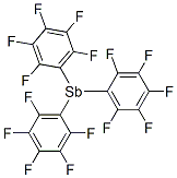 トリス(ペンタフルオロフェニル)スチビン 化学構造式
