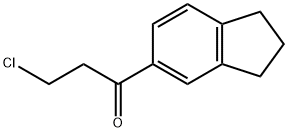3-クロロ-1-インダン-5-イル-プロパン-1-オン 化学構造式