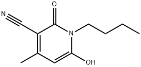 N-丁基-3-氰基-4-甲基-6-羟基-2-吡啶酮, 39108-47-9, 结构式