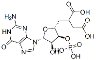 guanosine cyclic 3',5'-(hydrogen phosphate) 2'-(hydrogen succinate)  Struktur