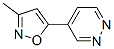 Pyridazine, 4-(3-methyl-5-isoxazolyl)- (9CI) Structure