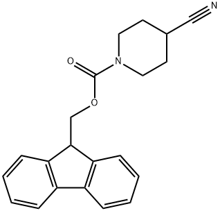 4-氰基-1-哌啶甲酸 9H-芴-9-基甲酯 结构式