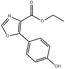 5-(4-HYDROXY-PHENYL)-OXAZOLE-4-CARBOXYLIC ACID ETHYL ESTER
 Structure