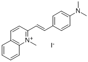 2-[4-(二甲基氨基)苯乙烯基]-1-甲基喹啉碘化物 结构式