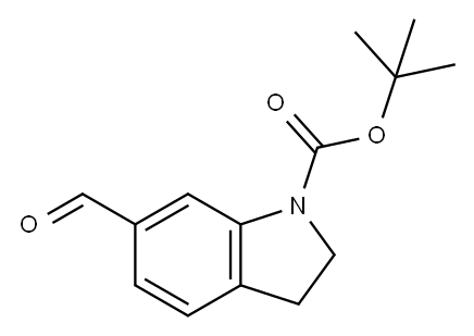 6-甲酰基吲哚啉-1-甲酸叔丁酯,391668-75-0,结构式