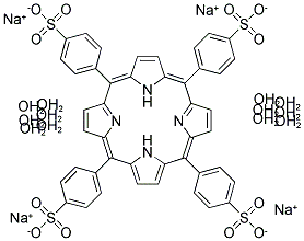 内消旋(4-磺酸苯基)卟吩四钠盐 结构式