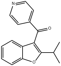 2-イソプロピルベンゾフラン-3-イル(ピリジン-4-イル)ケトン 化学構造式