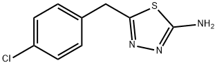 5-(4-クロロベンジル)-1,3,4-チアジアゾール-2-アミン 化学構造式