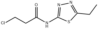 3-クロロ-N-(5-エチル-1,3,4-チアジアゾール-2-イル)プロパンアミド 化学構造式