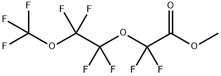 パーフルオロ-3,6-ジオキサヘプタン酸メチル 化学構造式