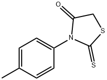 3-(4-メチルフェニル)-2-チオキソ-1,3-チアゾリジン-4-オン 化学構造式