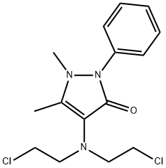 4-[Bis(2-chloroethyl)amino]-1,2-dihydro-1,5-dimethyl-2-phenyl-3H-pyrazol-3-one Structure