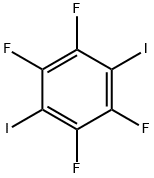 3,6-ジヨード-1,2,4,5-テトラフルオロベンゼン 化学構造式