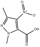 2,5-DIMETHYL-4-NITRO-2 H-PYRAZOLE-3-CARBOXYLIC ACID 化学構造式