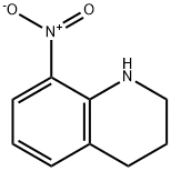 8-ニトロ-1,2,3,4-テトラヒドロキノリン 化学構造式