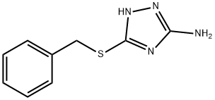 3-(ベンジルスルファニル)-1H-1,2,4-トリアゾール-5-イルアミン 化学構造式