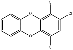 1,2,4-トリクロロジベンゾ[b,e][1,4]ジオキシン 化学構造式