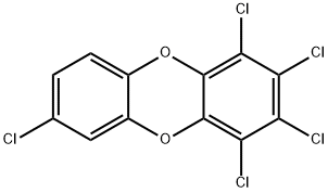 1,2,3,4,7-ペンタクロロジベンゾ-P-ダイオキシン (50ΜG/ML トルエン溶液) 化学構造式