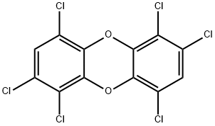 1,2,4,6,7,9-ヘキサクロロジベンゾ-p-ジオキシン 化学構造式