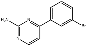 2-アミノ-4-(3-ブロモフェニル)ピリミジン 化学構造式